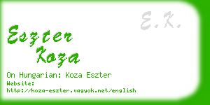 eszter koza business card